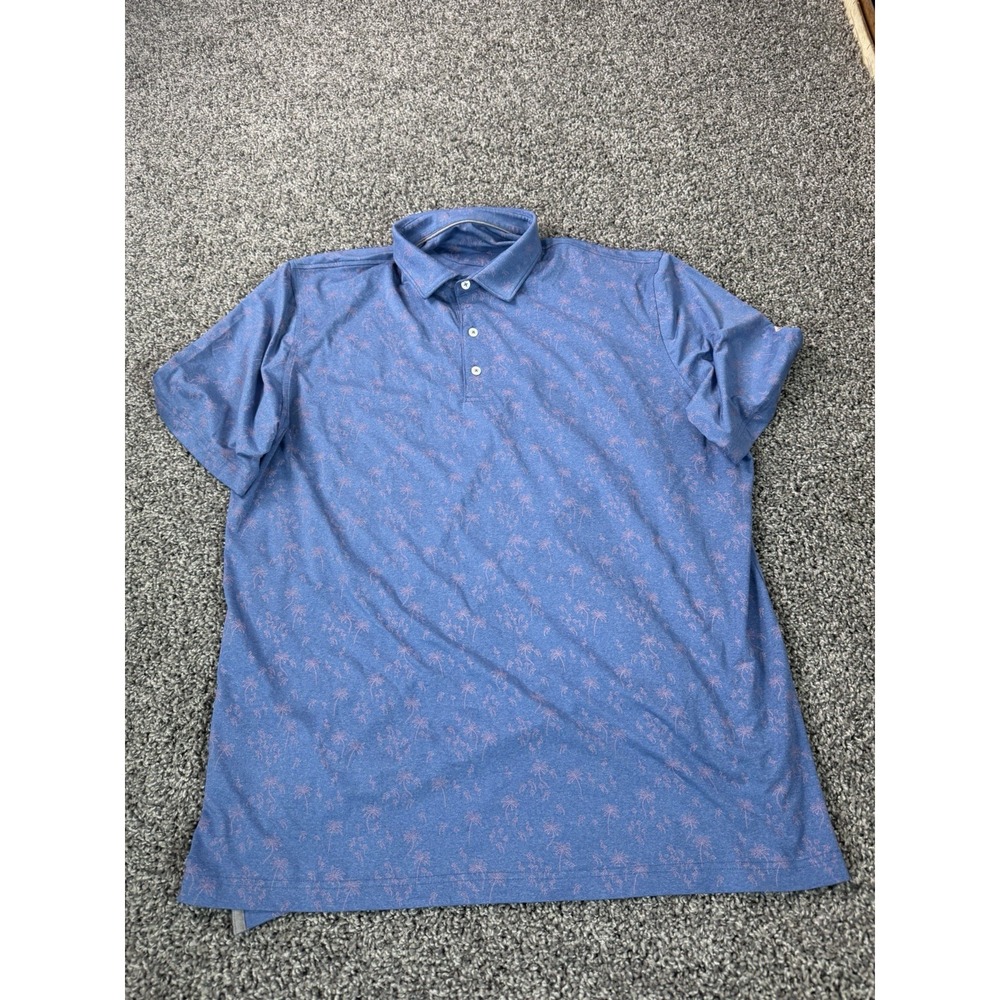 Johnnie-O Short Sleeve Golf Polo Shirt Men's Size XL Blue